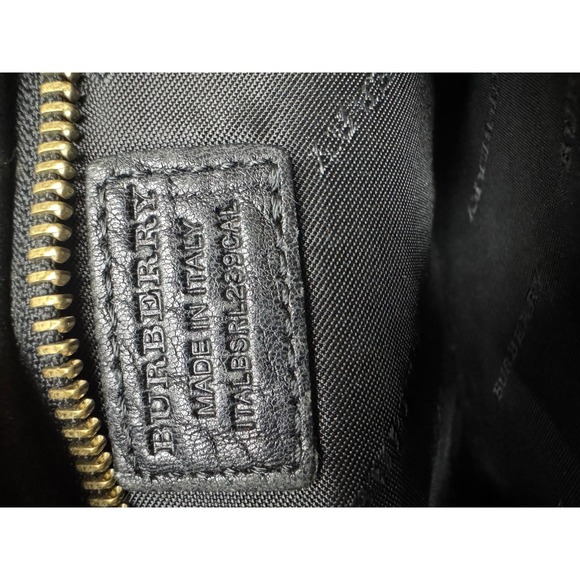 Vintage Burberry Women s Studded Leather Clutch Bag Black ITALBSRL239CAL 8.5 x 5 - Picture 6 of 10